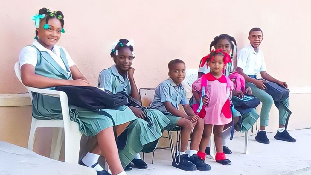 back to school photo of kids in haiti 
